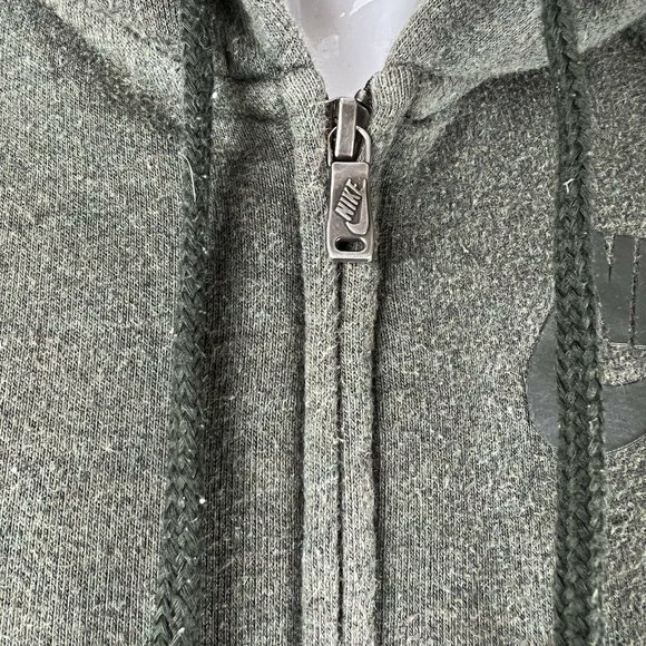 Nike Sportswear Full Zip Hoodie Sweatshirt Green Arm Spell Out Hoodie Mens Mediu - Picture 5 of 12